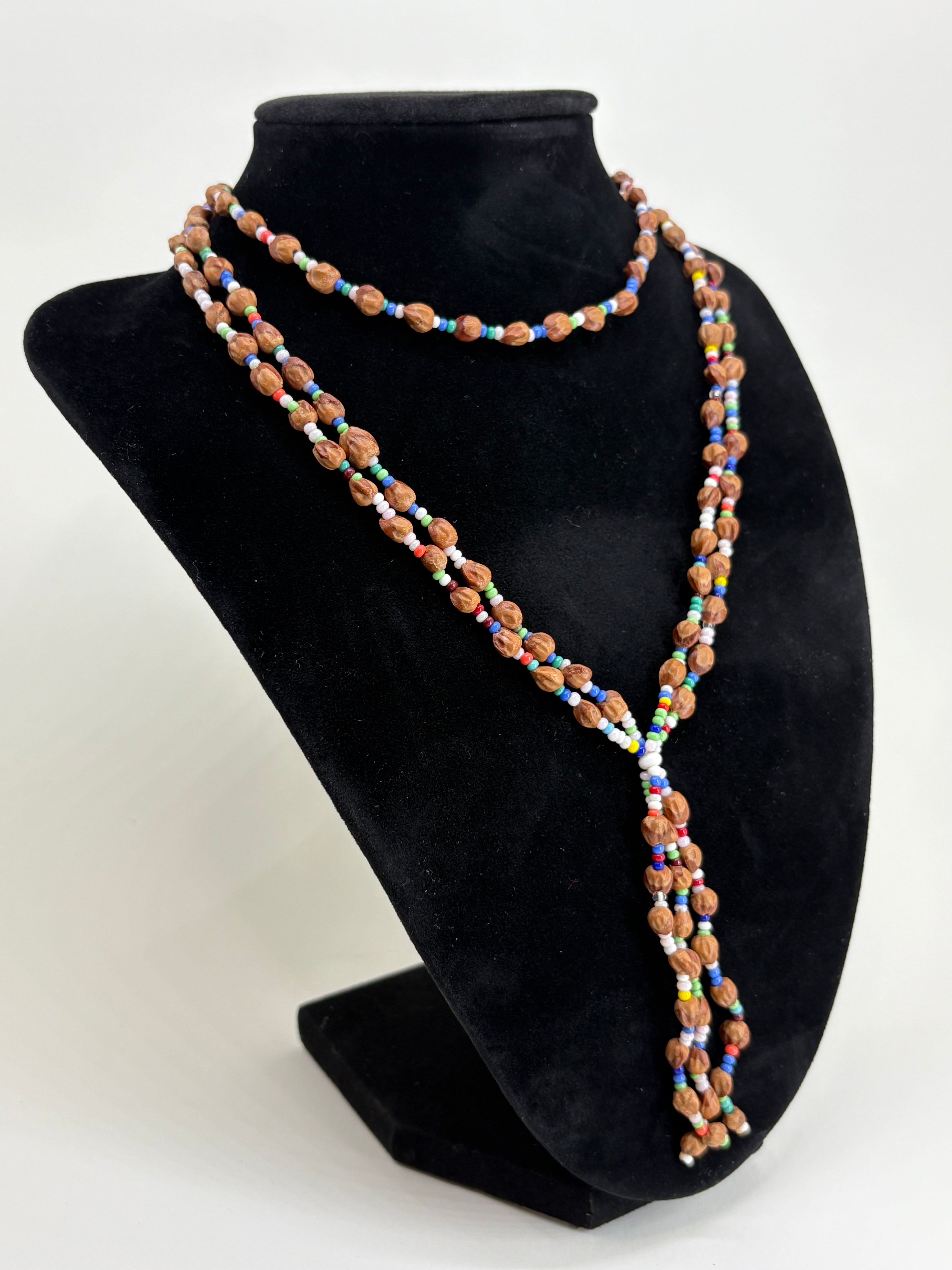 Vintage Native American Handmade Juniper Seed Necklace 16"