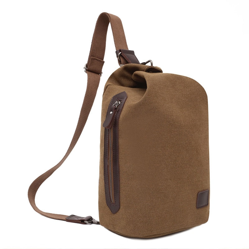 Canvas Chest Pack Men Single Backpacks Male Casual Schoolbag For Boys Travel Shoulder bags High Quality Chest Bag