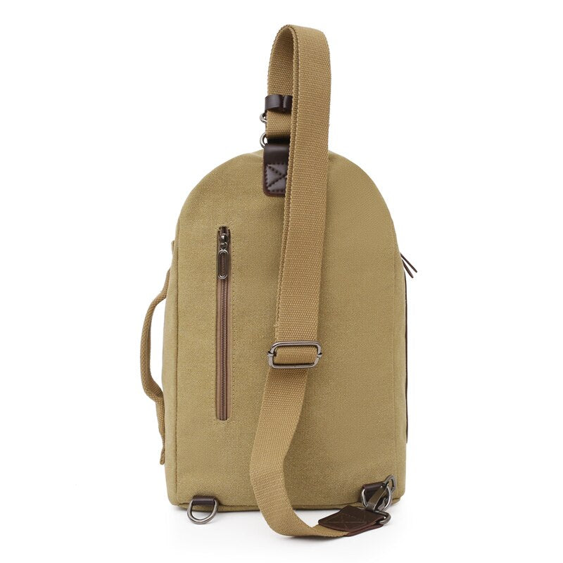 Canvas Chest Pack Men Single Backpacks Male Casual Schoolbag For Boys Travel Shoulder bags High Quality Chest Bag