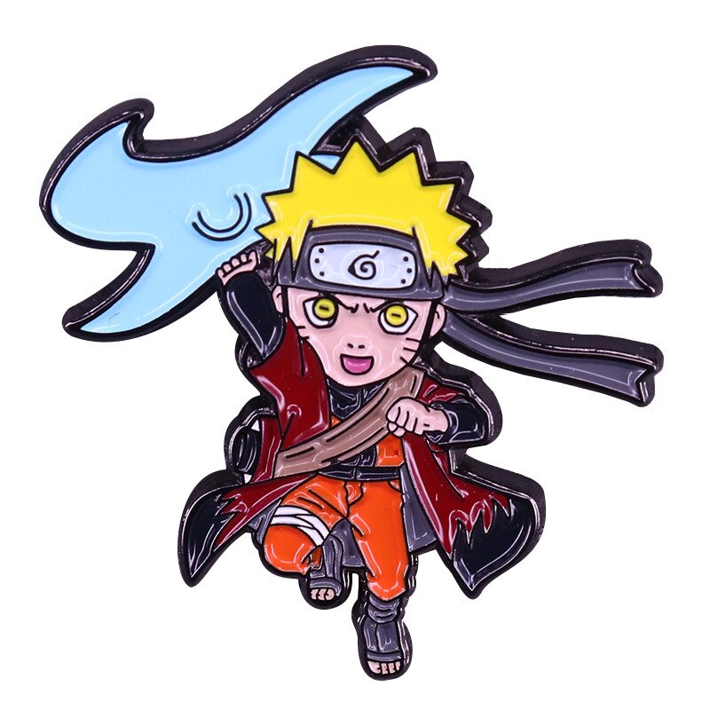 Cartoon Swirl Boy Brooch Japanese Anime Fan Badge