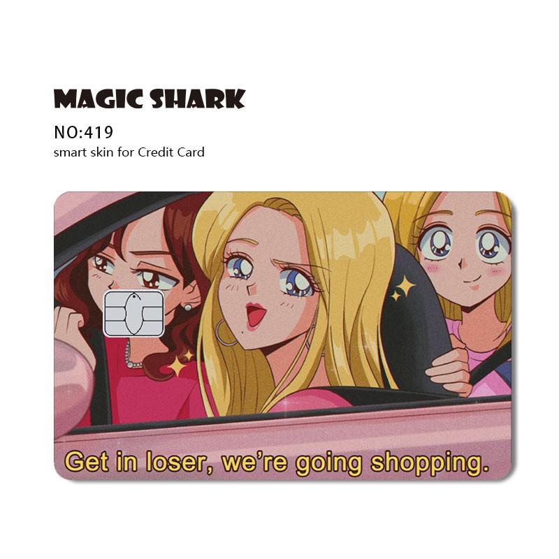 Card Anime Stylish Funny Matte 3M PVC Sticker Film Skin for Credit Card Large Small Chip