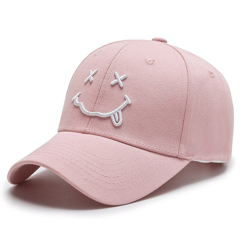 Cartoon Smile Face Baseball Caps For Men Women Fashion Kpop Snapback Hip Hop Caps 100%Cotton Streetwear Sports Funny Dad Hat