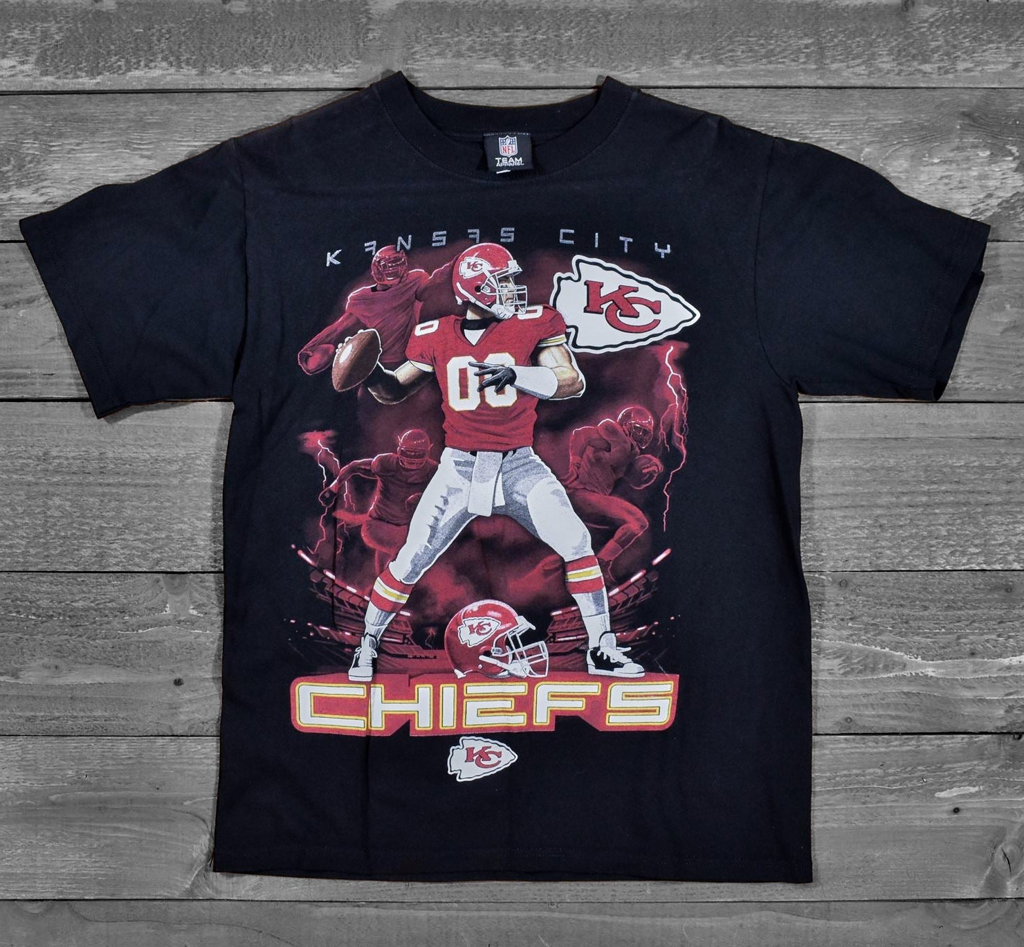 Kansas City Chiefs T-Shirt Adult Medium NFL Shirt Team Apparel Used Authentic