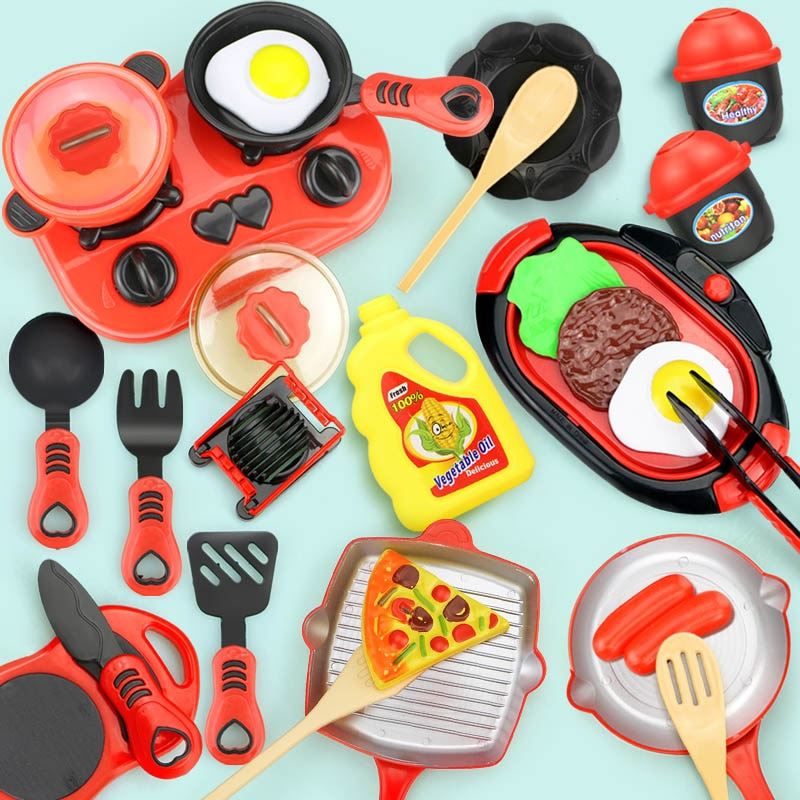 Children Miniature Kitchen Toys Set Pretend Play Simulation Food Cookware Pot Pa