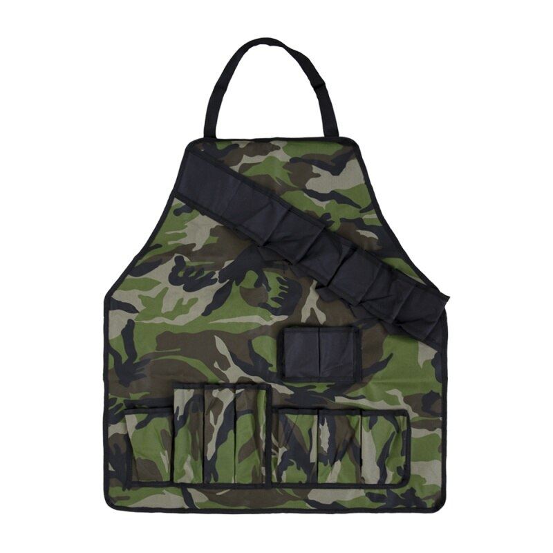 Camouflage Outdoor Barbecue Waterproof BBQ Picnic Apron Multifunction Grill Beer