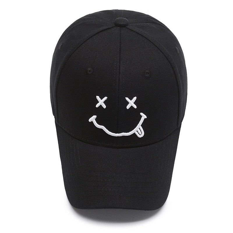 Cartoon Smile Face Baseball Caps For Men Women Fashion Kpop Snapback Hip Hop Caps 100%Cotton Streetwear Sports Funny Dad Hat