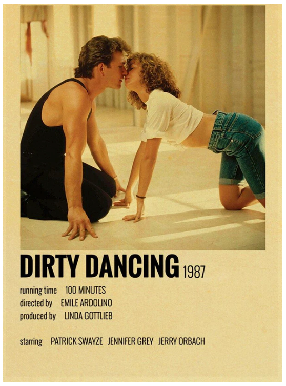 Classic Movie Posters Film Details Dirty Dancing Outer Banks Kill Bill 12x16