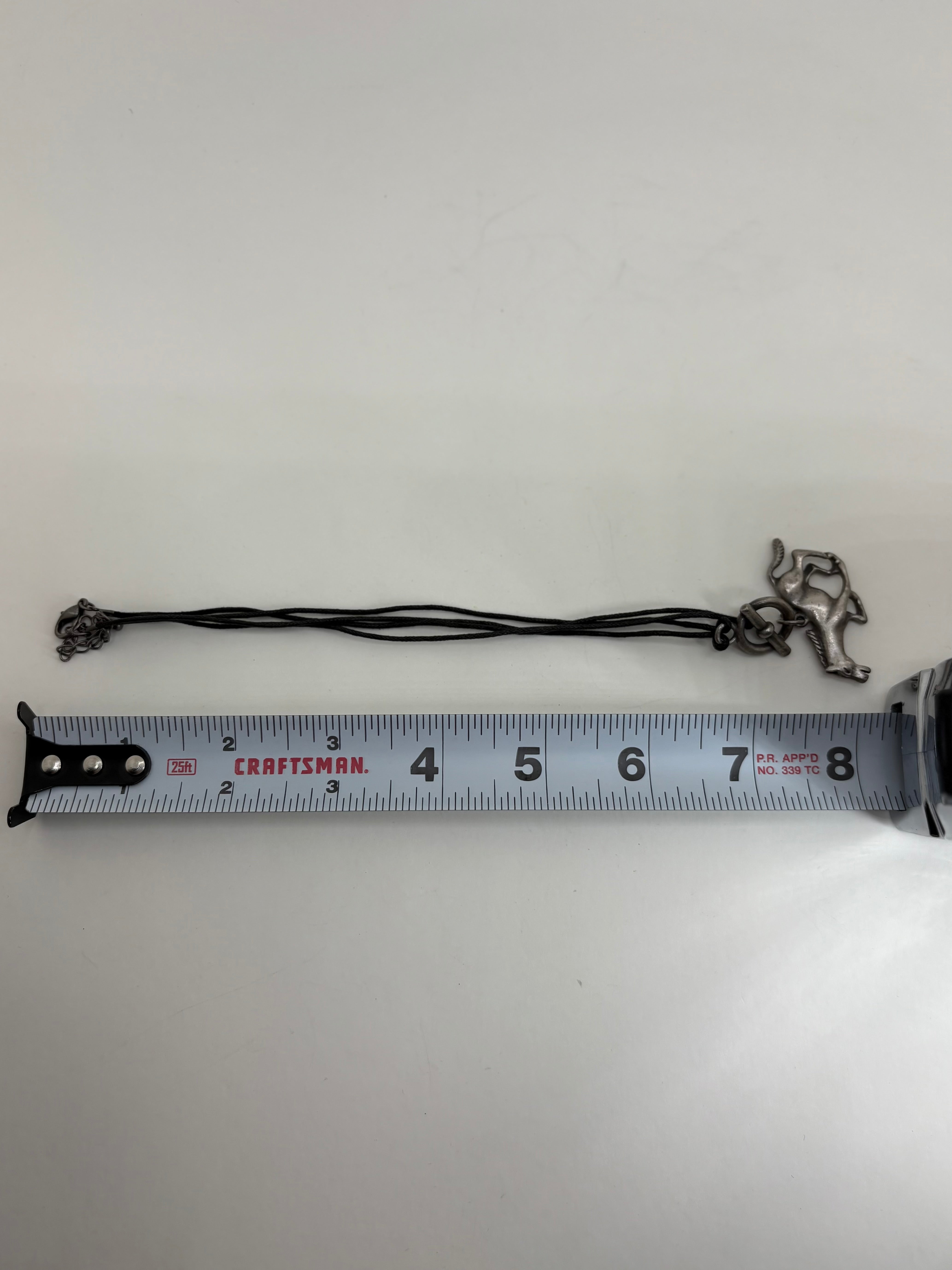 Vintage Necklace with Baltic Style Horse Pendant 8"