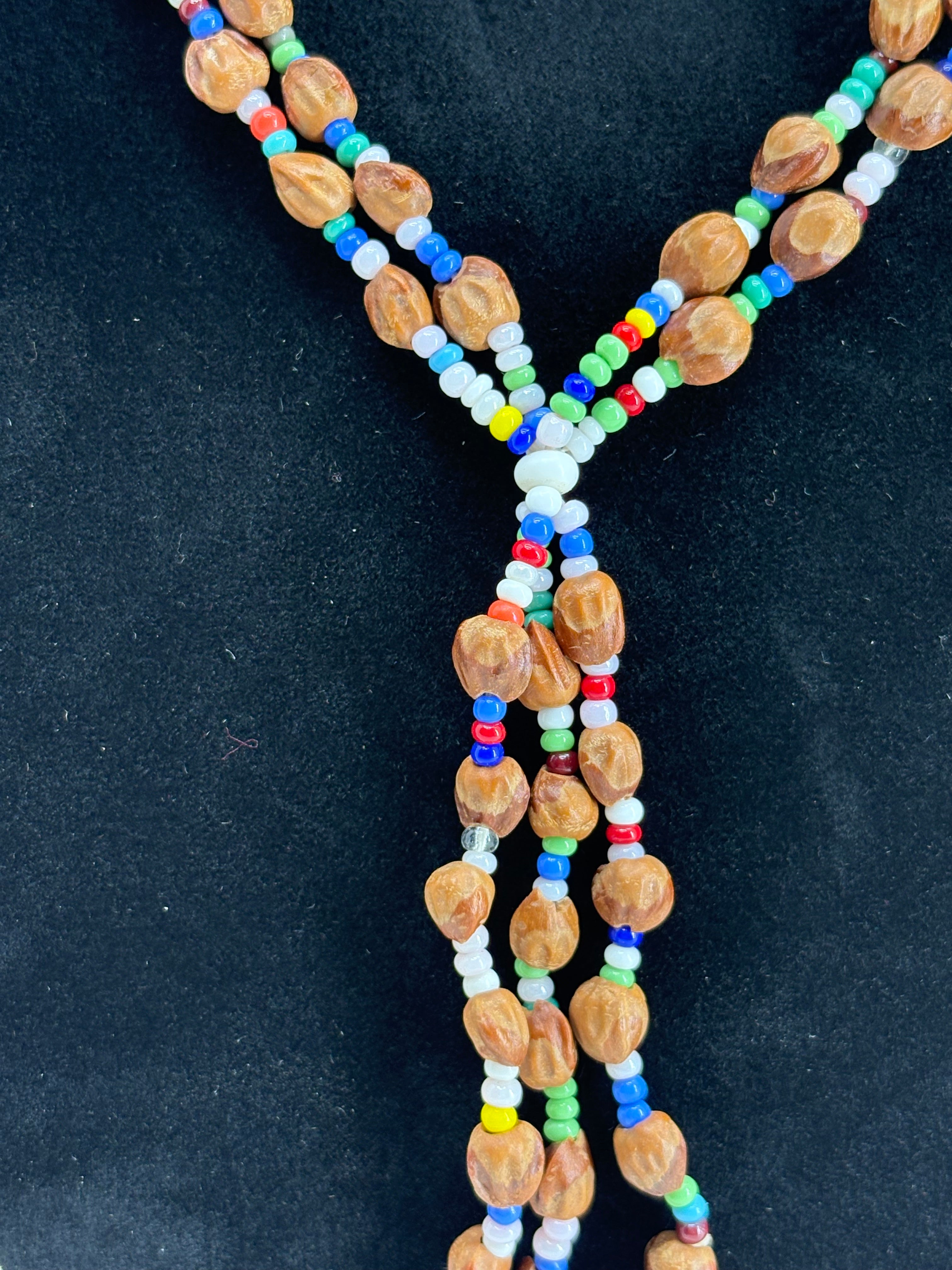 Vintage Native American Handmade Juniper Seed Necklace 16"