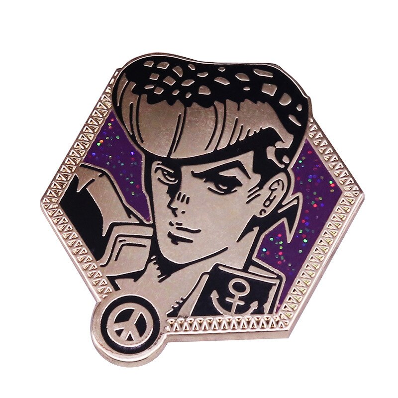 Cartoon Adventure Flash Brooch Anchor Peace Sign Badge Anime Fan Lovers Decorative Accessories