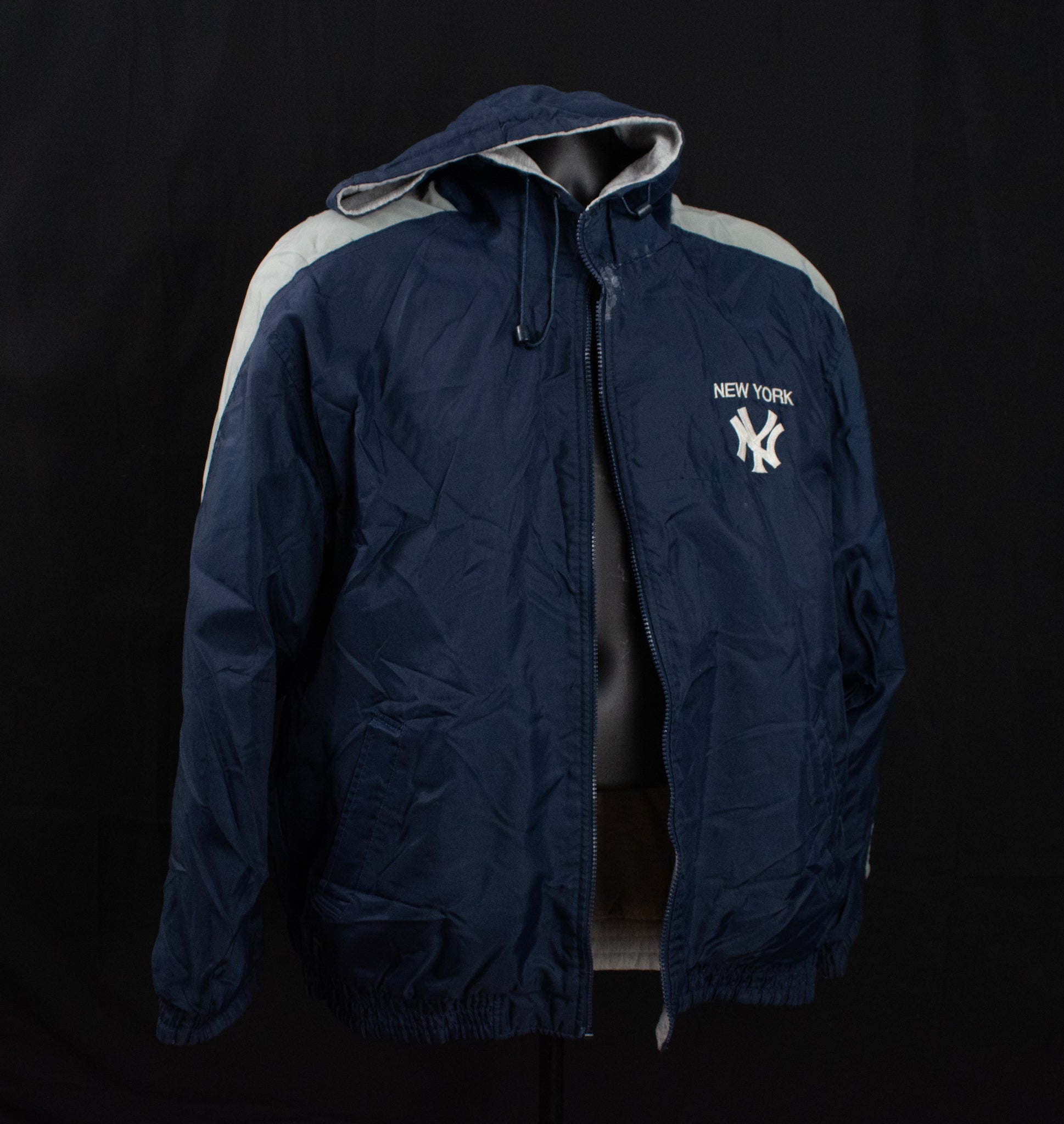 New York Yankees Puma Winter Jacket Reversal Adult X-Large Mens Hooded Coat