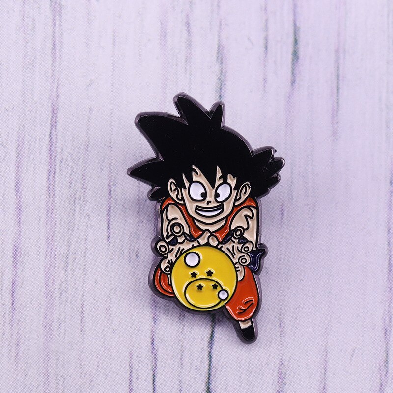 Cartoon anime character goku brooch