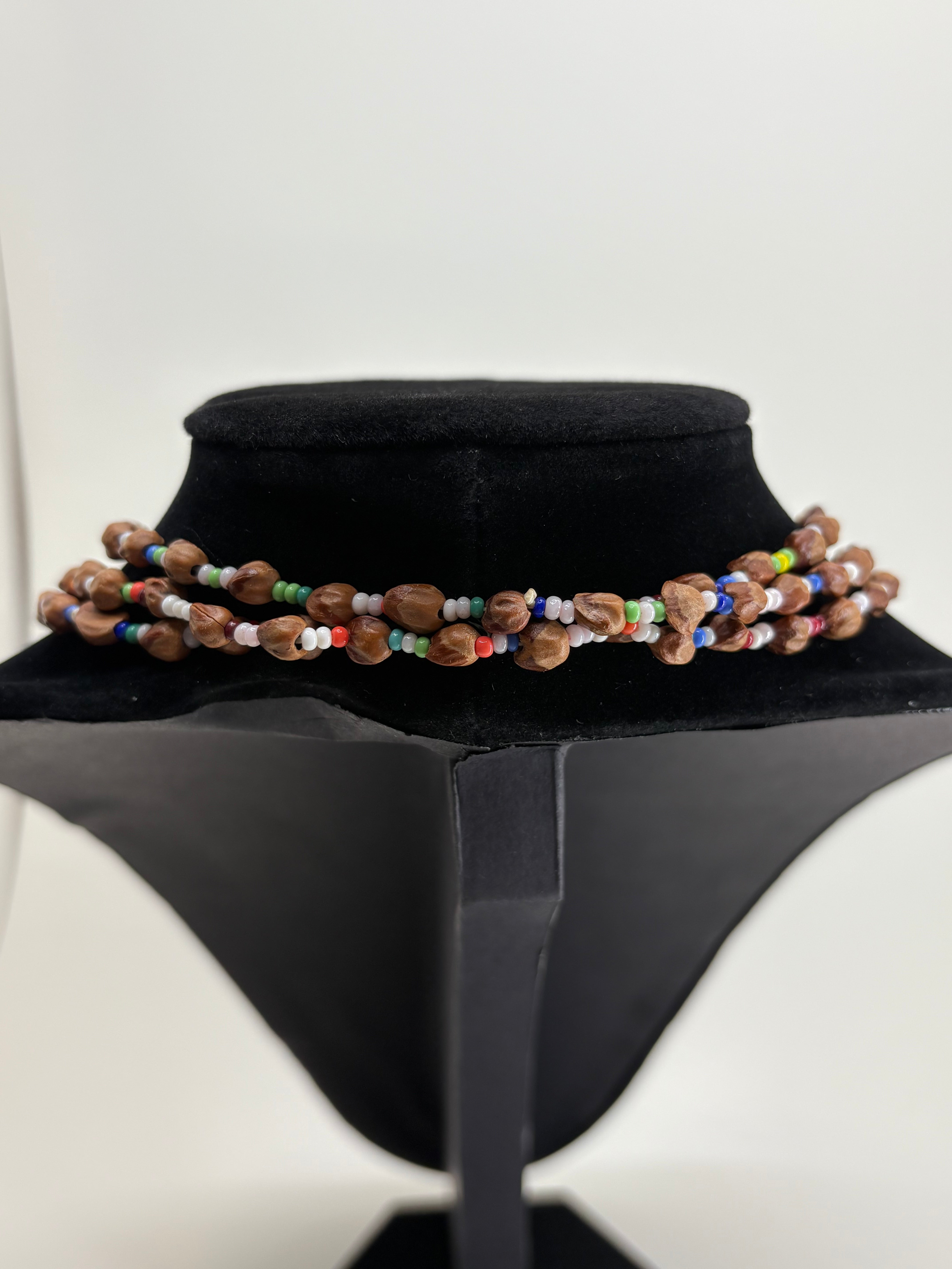 Vintage Native American Handmade Juniper Seed Necklace 16"