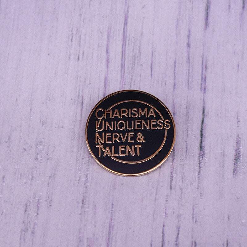 Charm, Courage and Talent Brooch RuPaul Crossdress Inspiration Badge