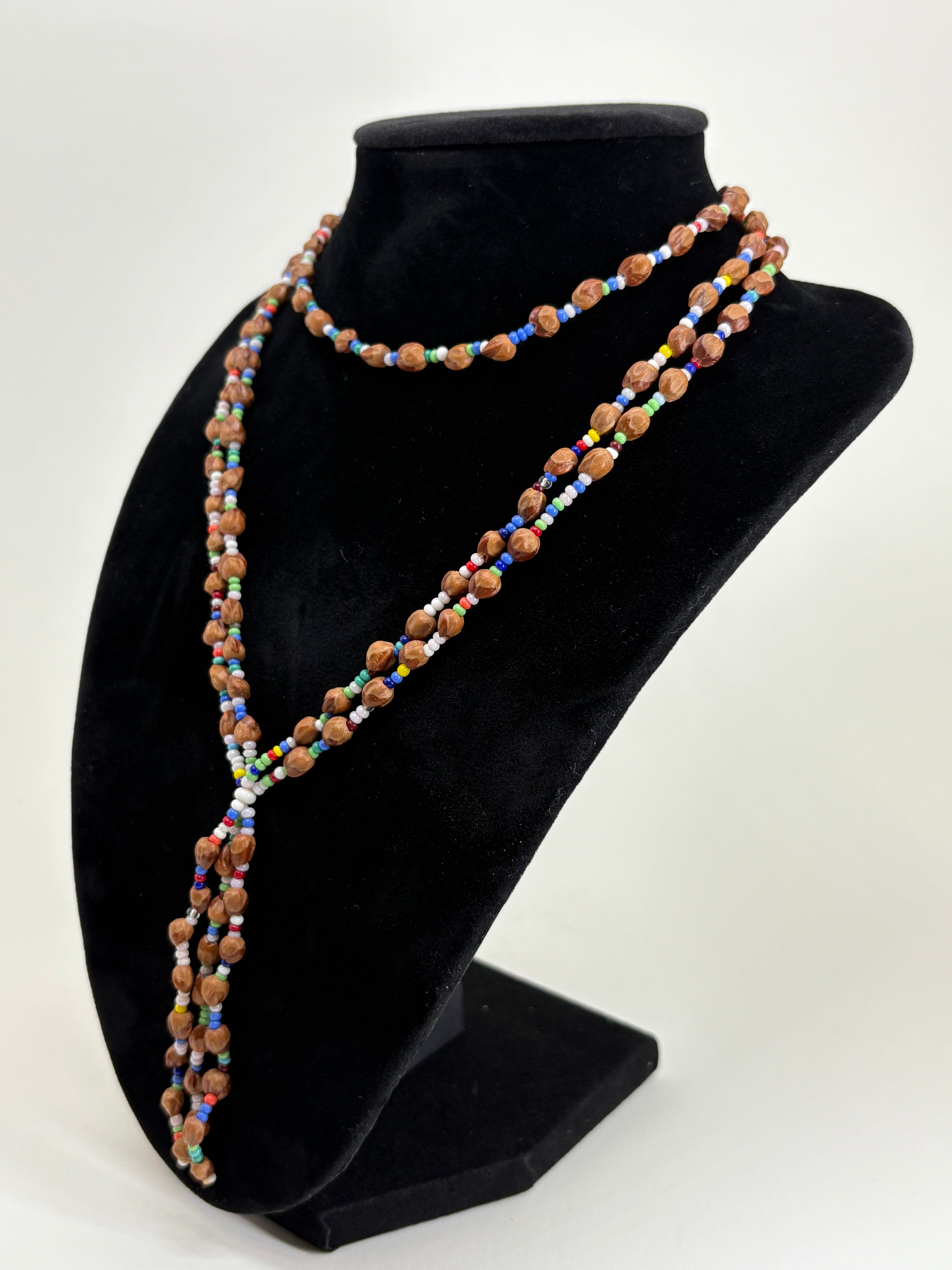 Vintage Native American Handmade Juniper Seed Necklace 16"