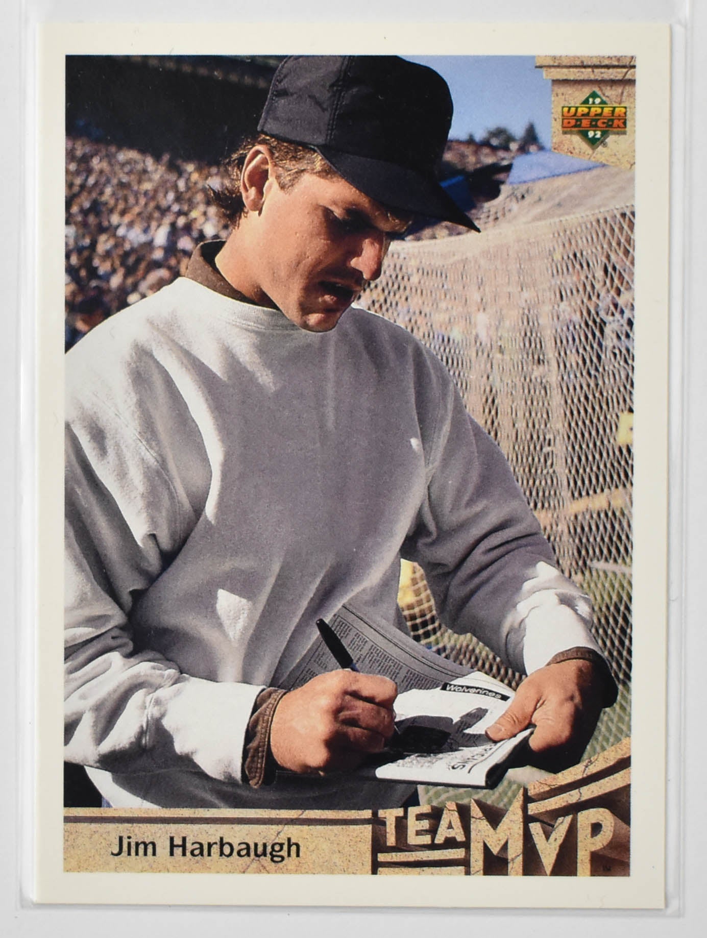 Jim Harbaugh Team MVP Upper Deck 1993 Chicago Bears