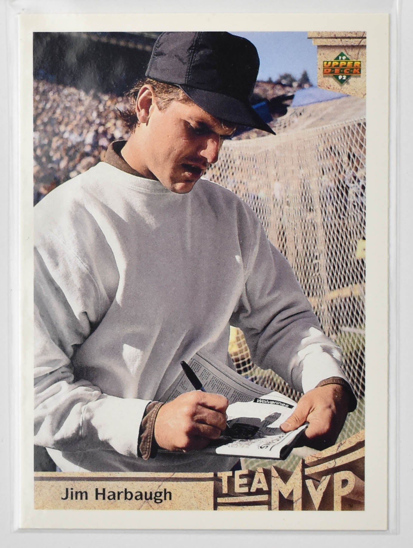 Jim Harbaugh Team MVP Upper Deck 1992 Chicago Bears