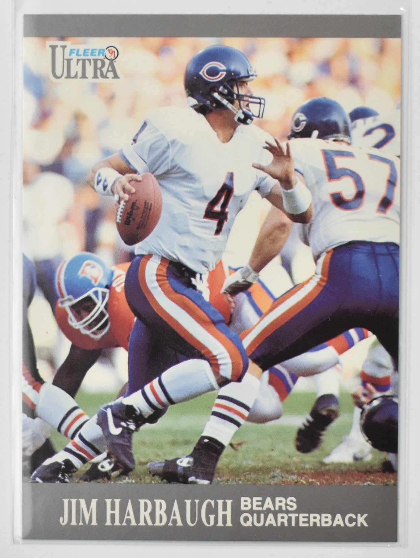 Jim Harbaugh Fleer Ultra 1991 Chicago Bears