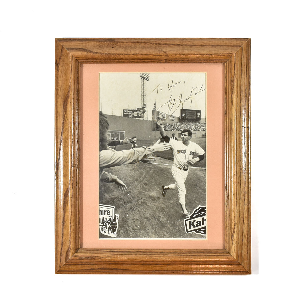 Vintage Boston Red Sox Framed Signed Photo CARL YASTRZEMSKI