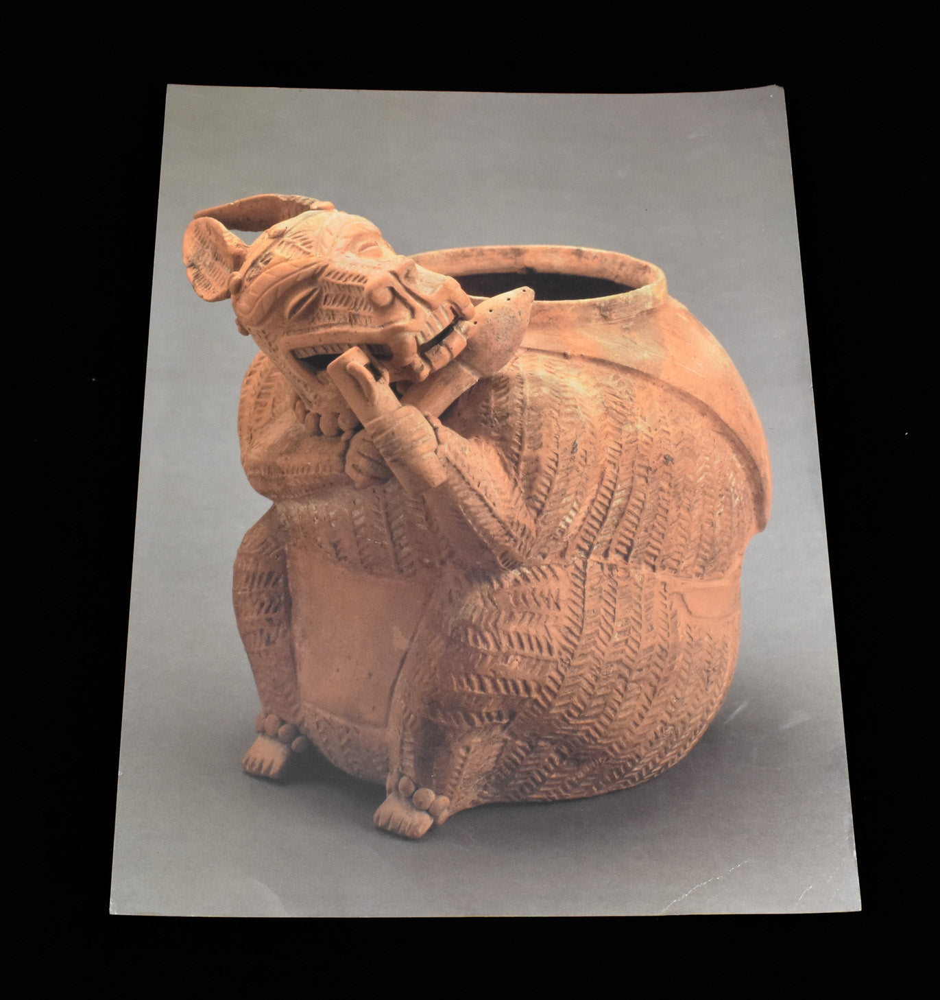 Animal Vessel Sculpture Laminated Fine Arts Photo Print Teotihuacan