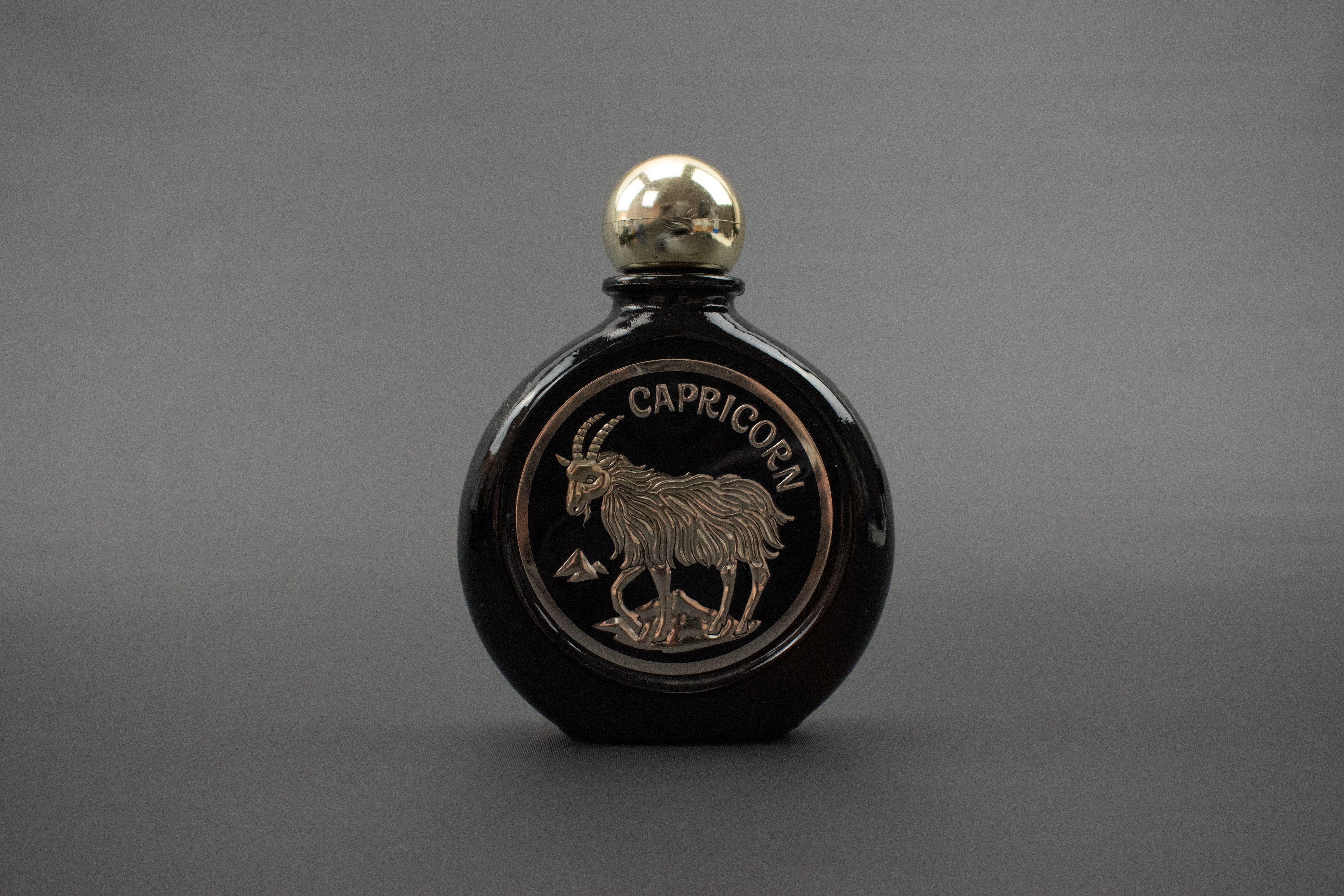 Avon Bottle Black Capricorn Bottle Used