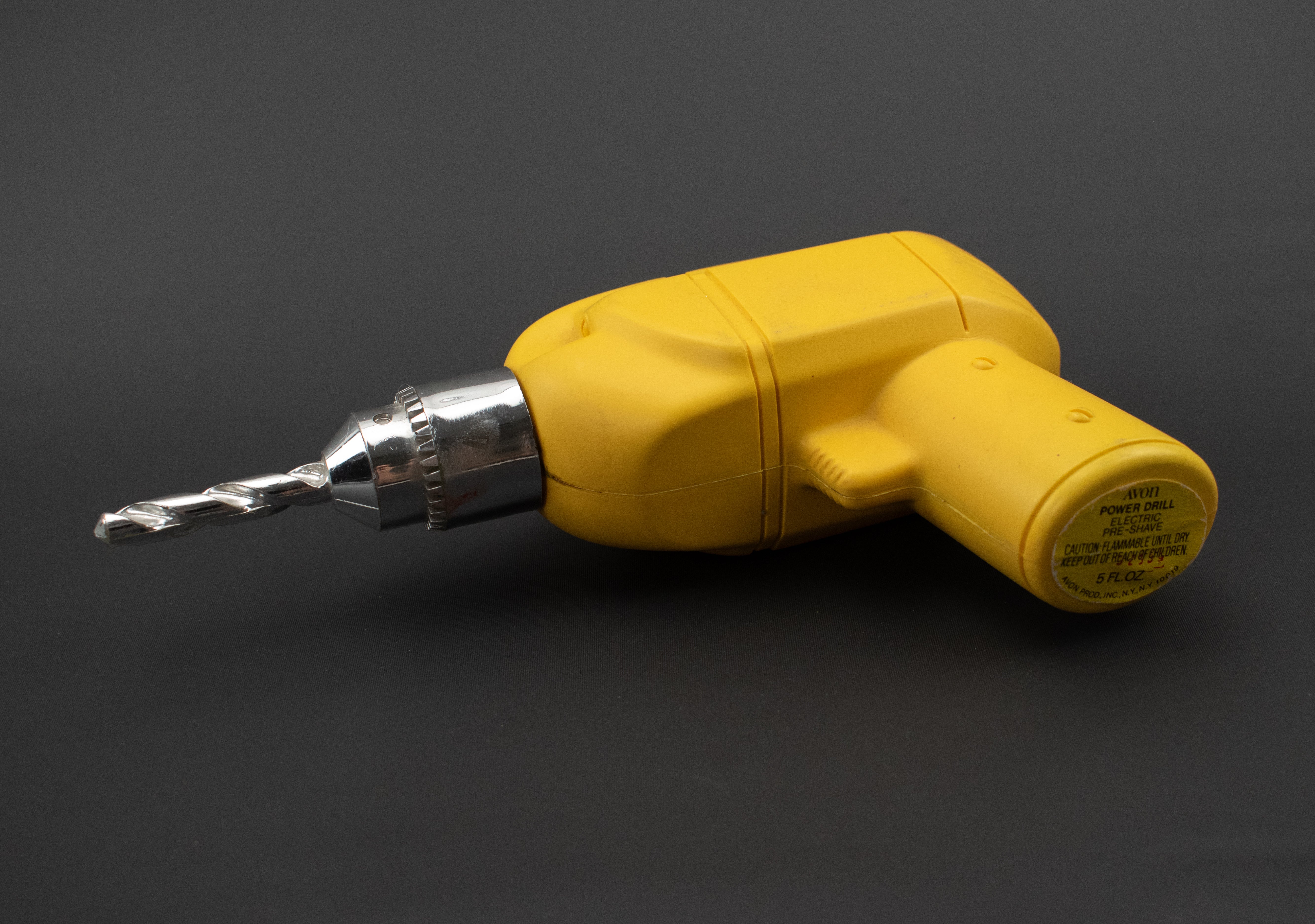 Avon Power Drill Electric Pre Shave Used yellow Filled