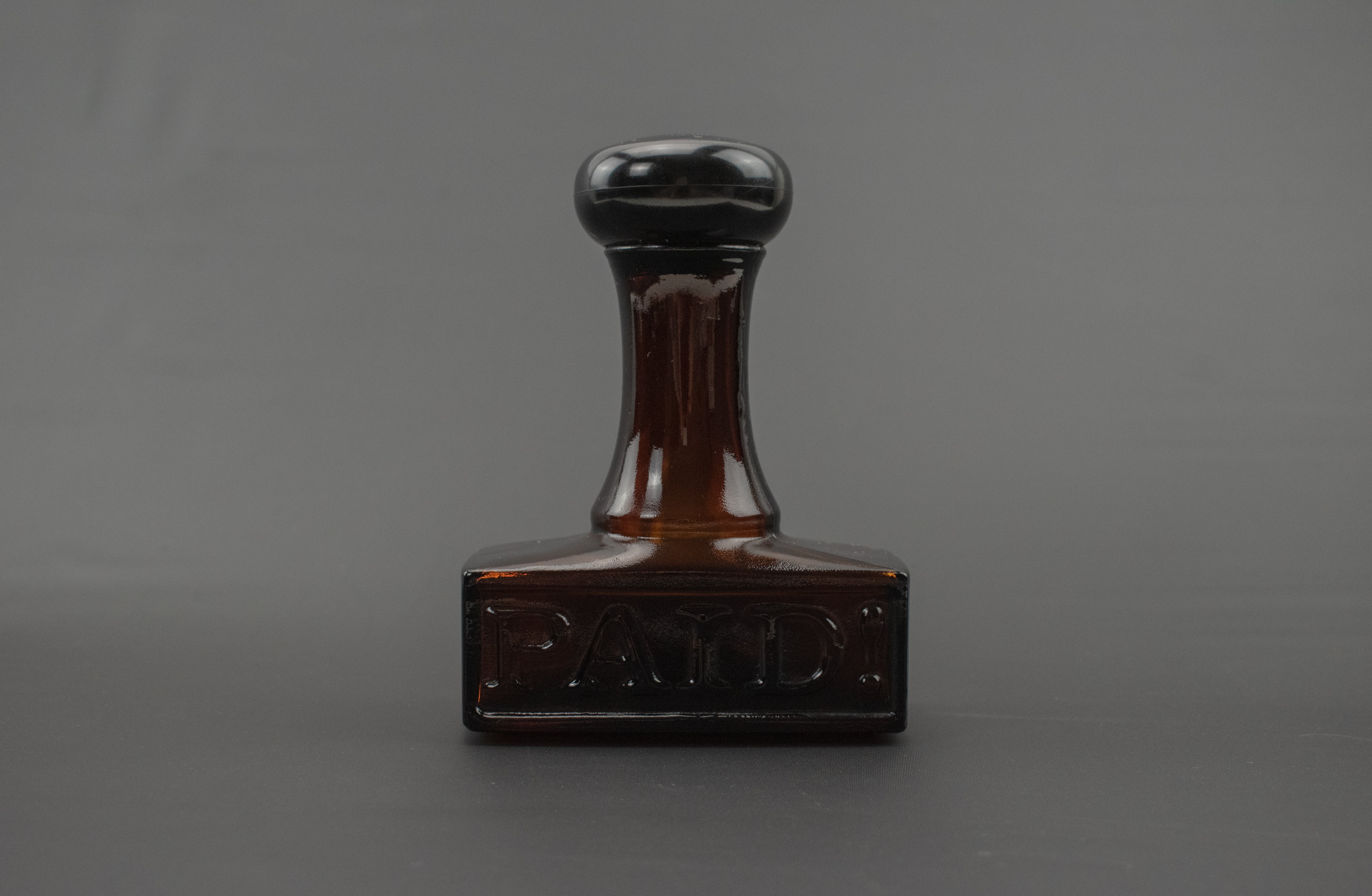Avon Bottle Used Glass Stamp Paid Decanter Brown