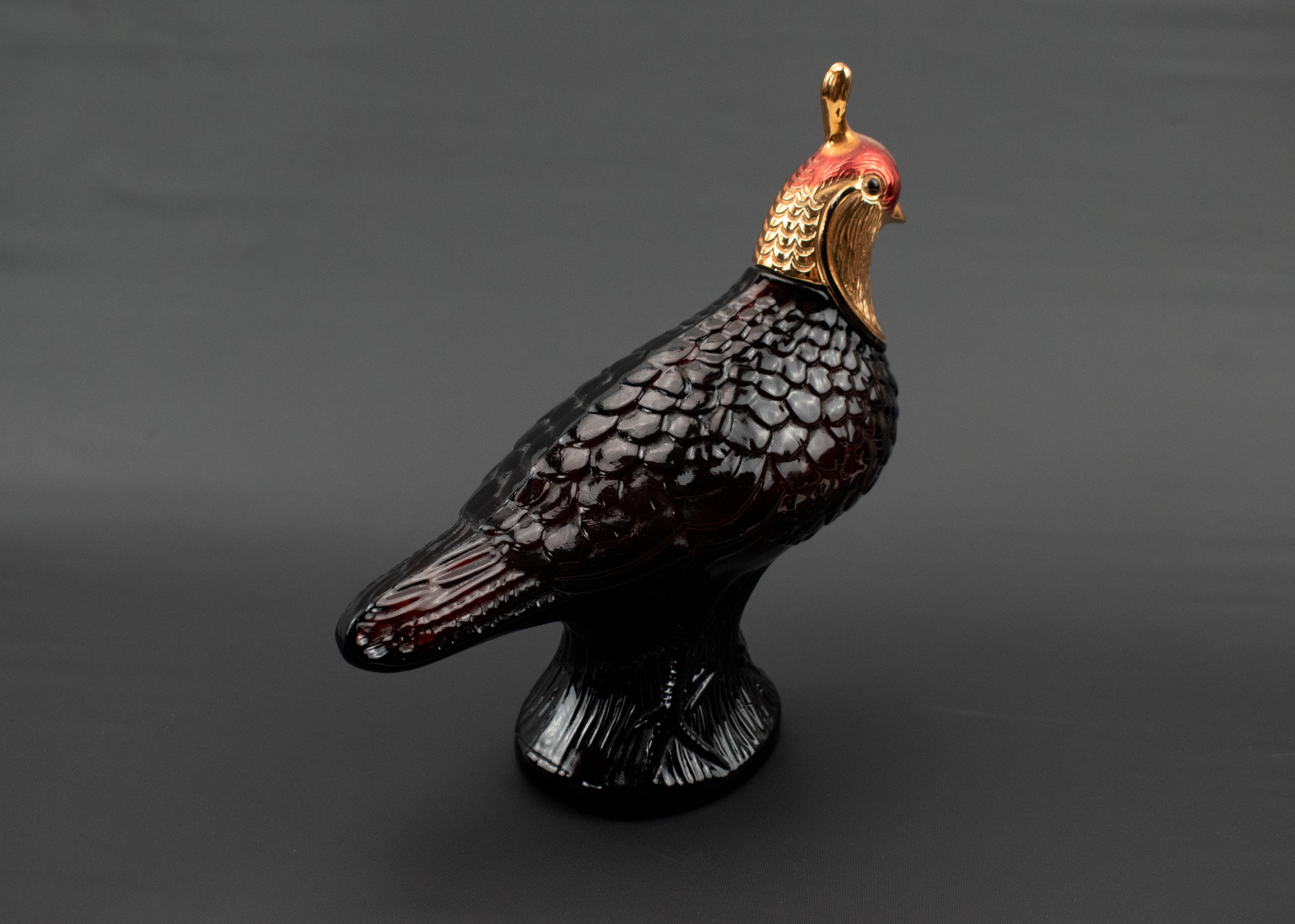 Avon Bottle Used Glass Bottle Bird Quail Decanter Brown Vintage