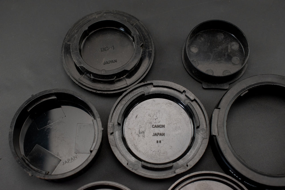Vintage Camera Lenses Caps Lot Used Minolta Toyo Optics Canon Japan