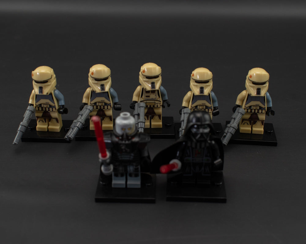 Star Wars Mini Figure Lot Compatible with Legos 7 Pc Figure Set