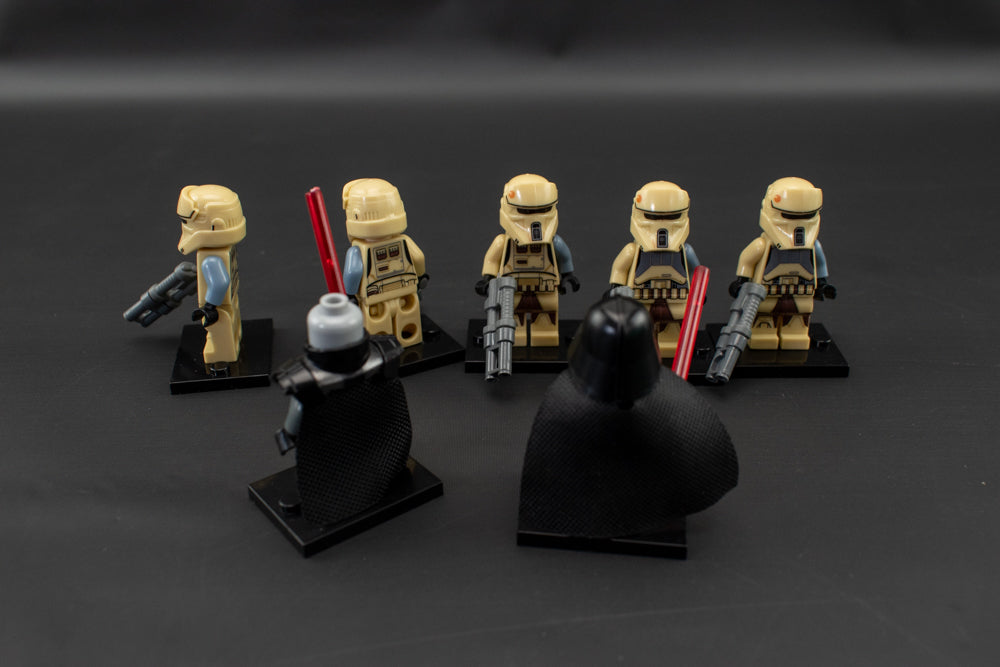 Star Wars Mini Figure Lot Compatible with Legos 7 Pc Figure Set