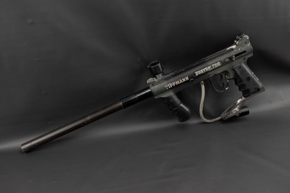 Tippmann Custom Pro Auto Trigger 3 Barrels Hopper Used Tippman Upgraded