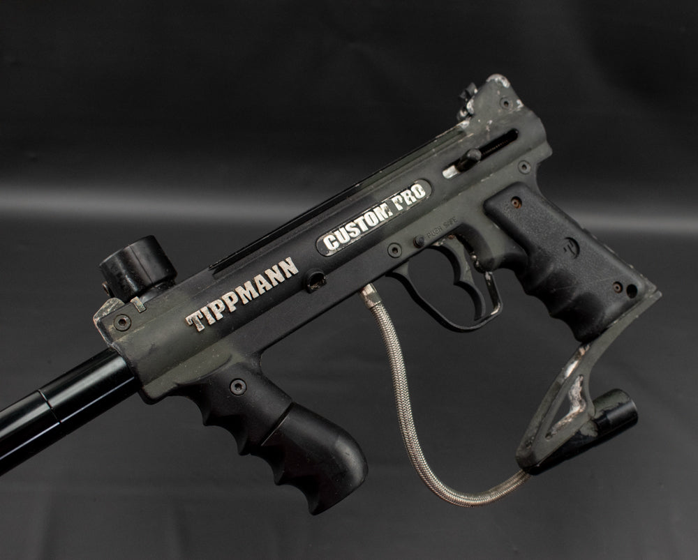 Tippmann Custom Pro Auto Trigger 3 Barrels Hopper Used Tippman Upgraded