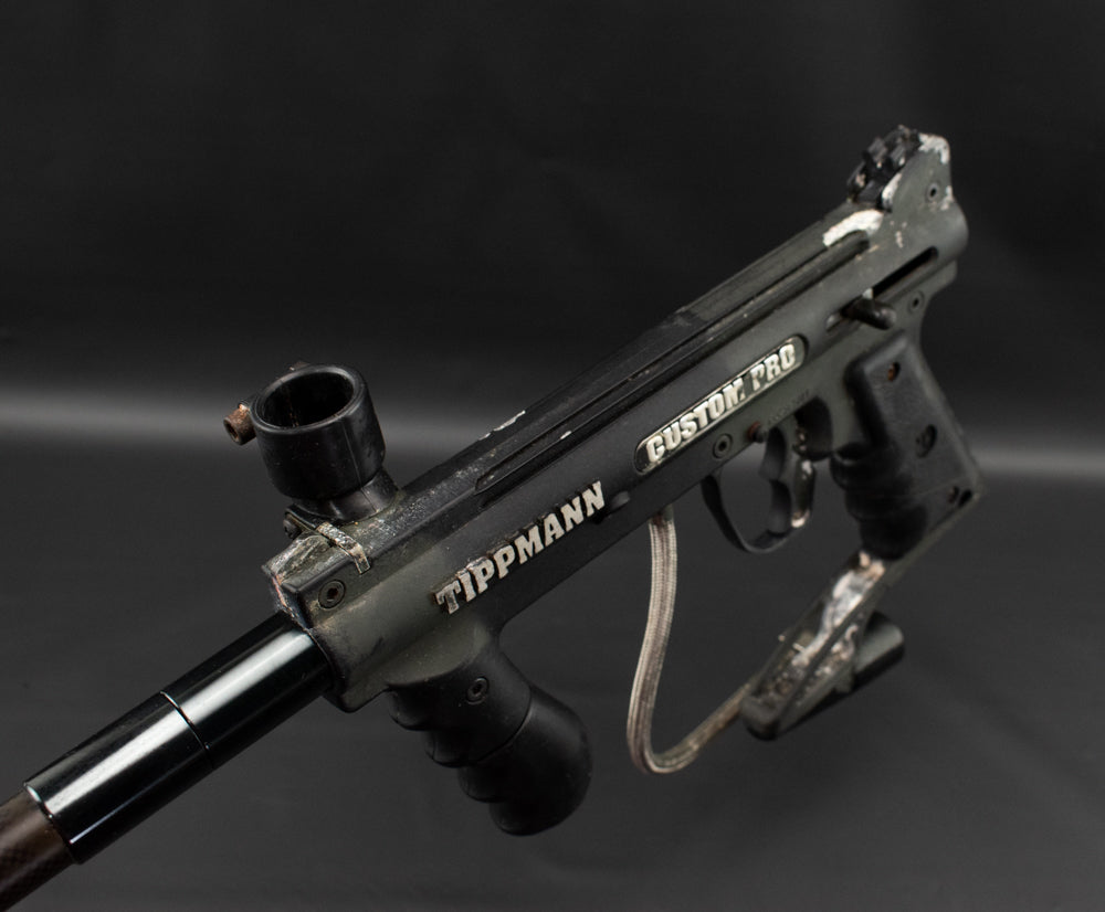 Tippmann Custom Pro Auto Trigger 3 Barrels Hopper Used Tippman Upgraded