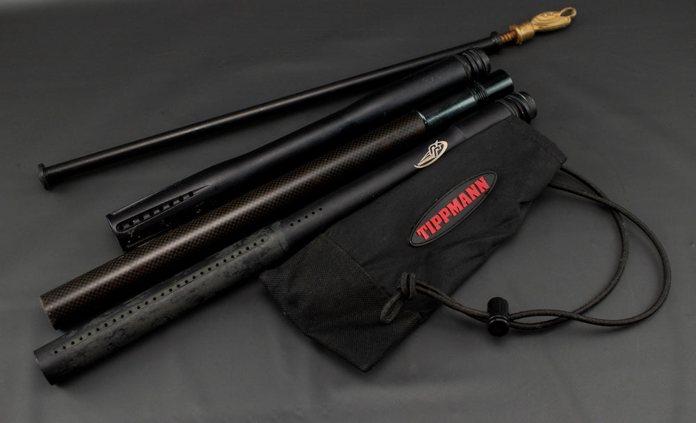 Tippmann Custom Pro Auto Trigger 3 Barrels Hopper Used Tippman Upgraded