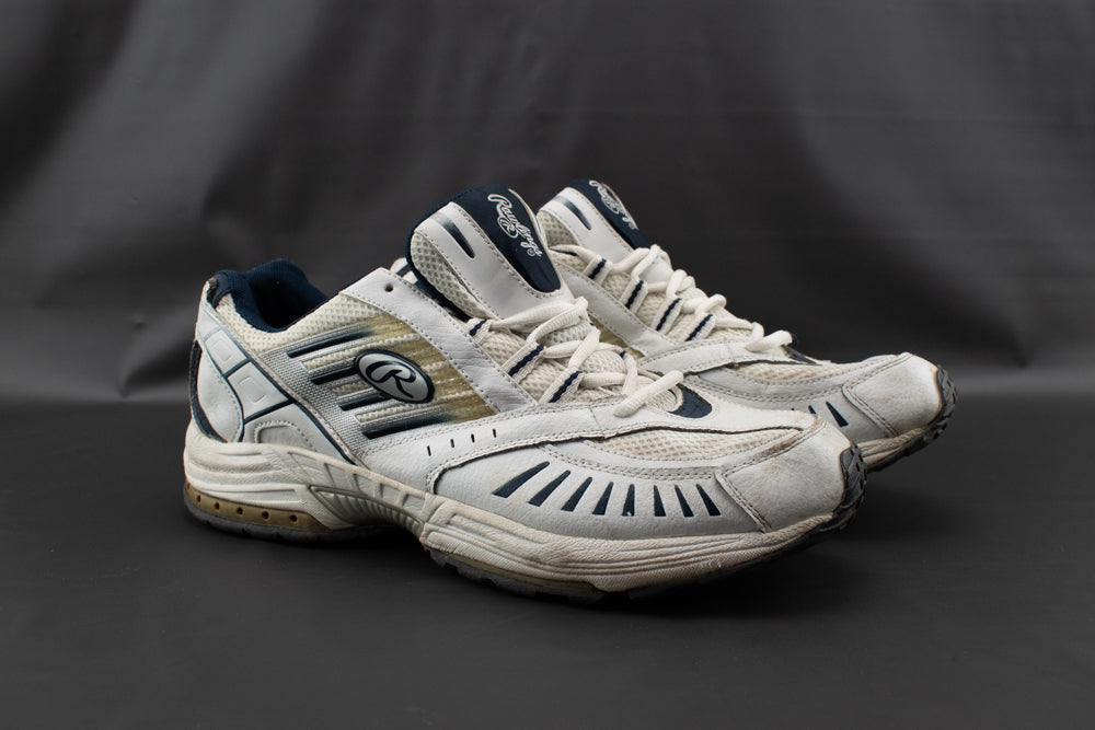 Rawlings Shoes Size 13 Heavy Use White Blue Chance Dad Shoes