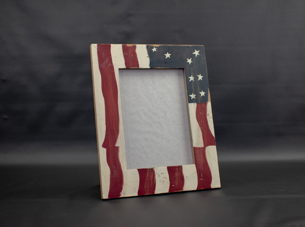 Empty Picture Frame 5x7 Used American Photo Frame USA Red White Blue