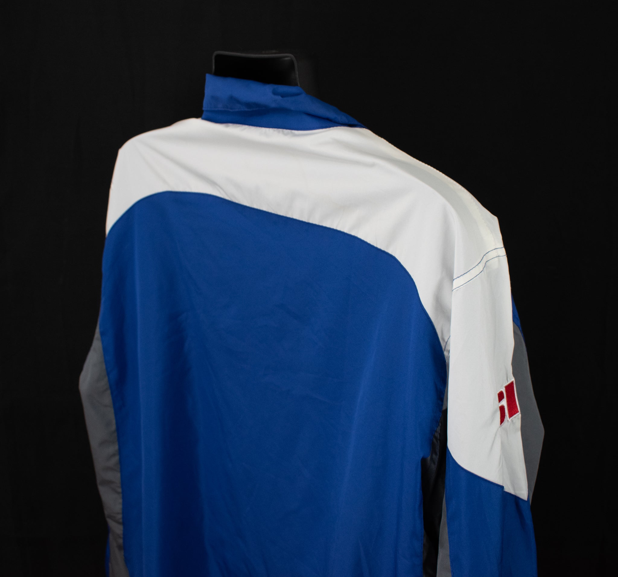 Colts Adult Mens NFL Apparel Lightweight Zip Up Jacket Blue White Vintage Reebok