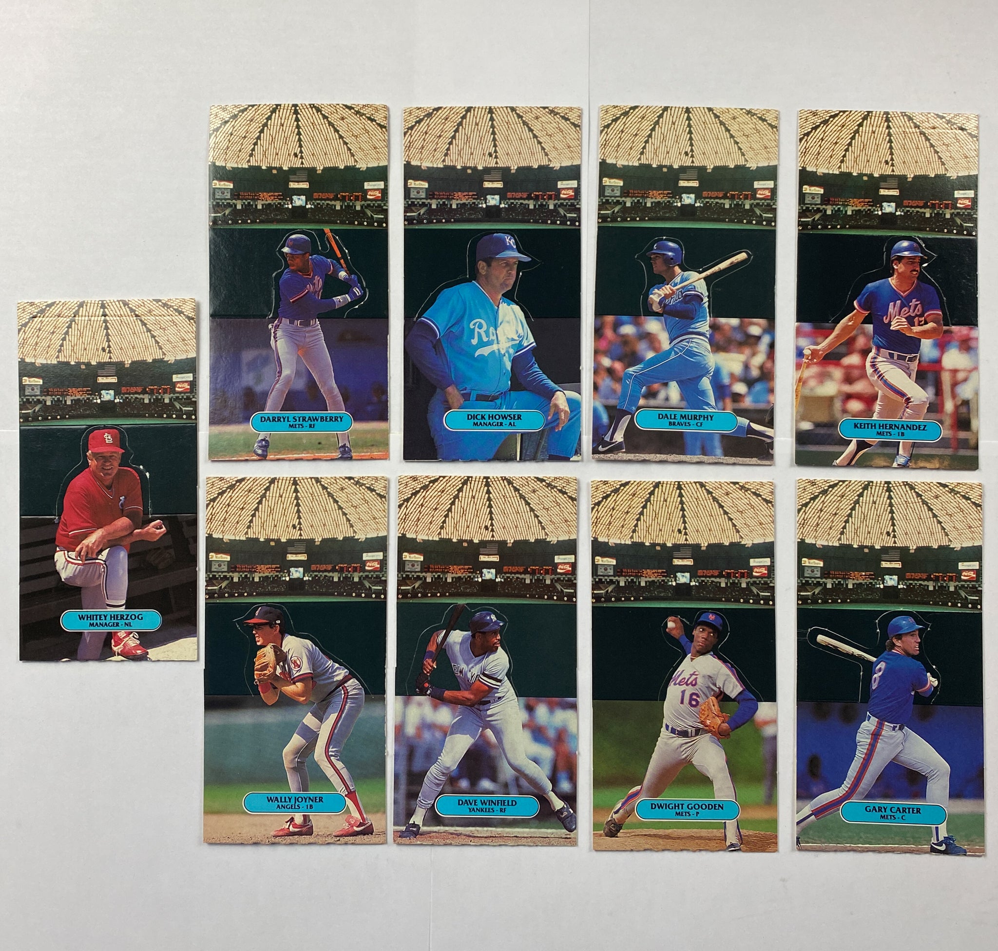 1986 Leaf Baseball Allstar Game Pop Out Stand Up Card Lot of 9