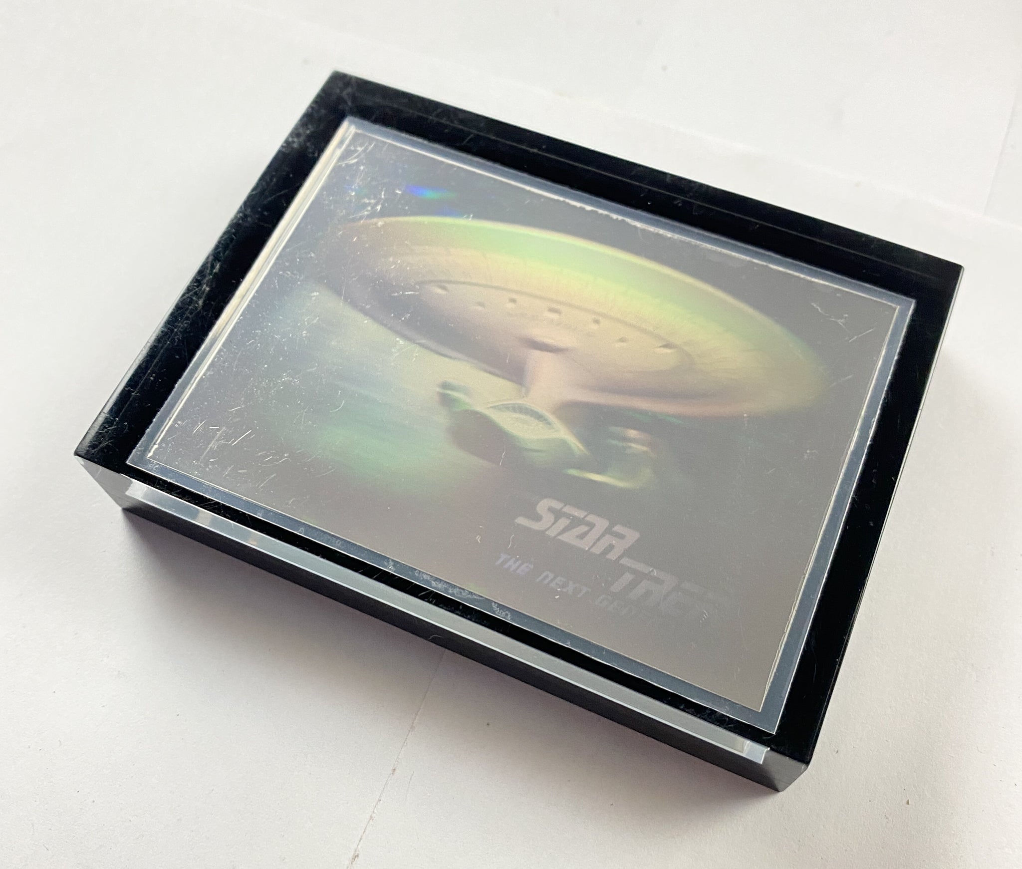 Star Trek The Next Generation Enterprise Paperweight Star Trek Hologram 4in