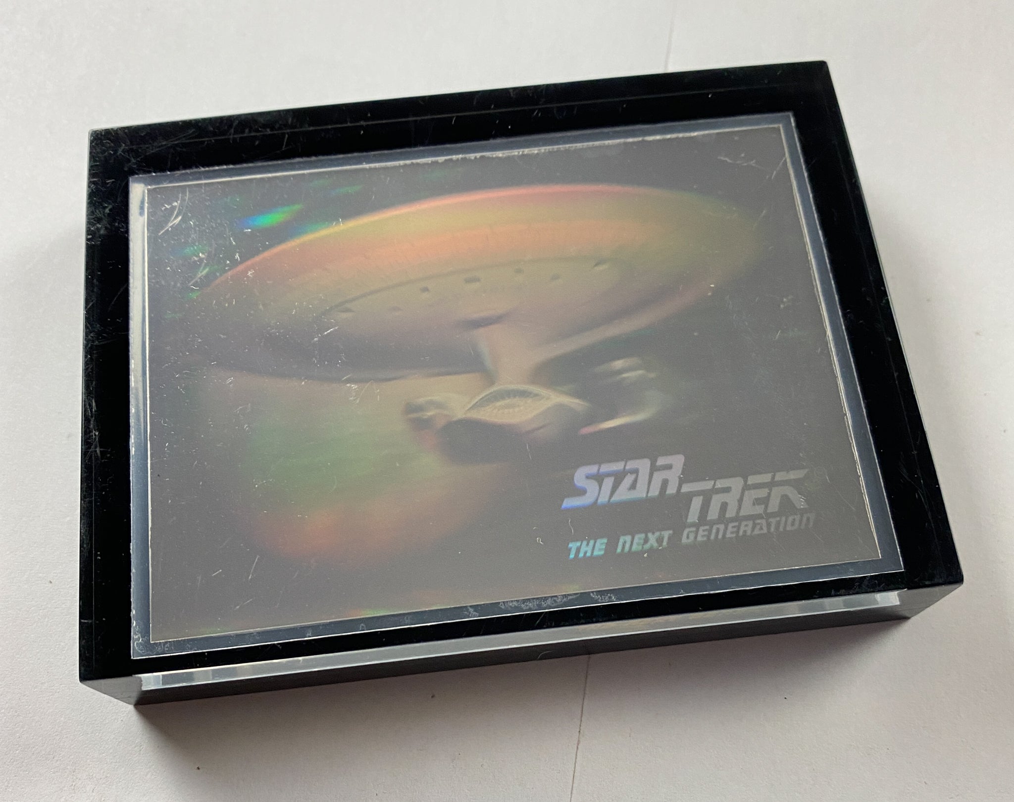 Star Trek The Next Generation Enterprise Paperweight Star Trek Hologram 4in