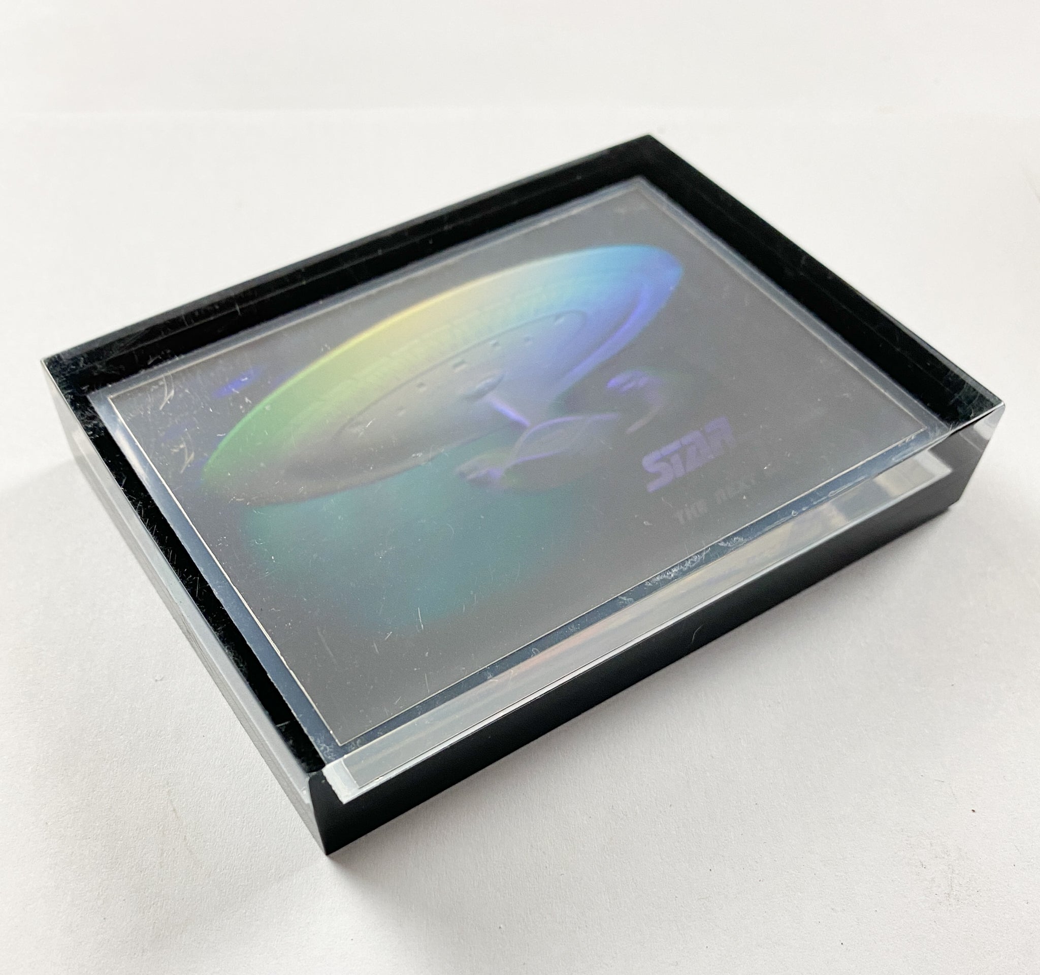Star Trek The Next Generation Enterprise Paperweight Star Trek Hologram 4in