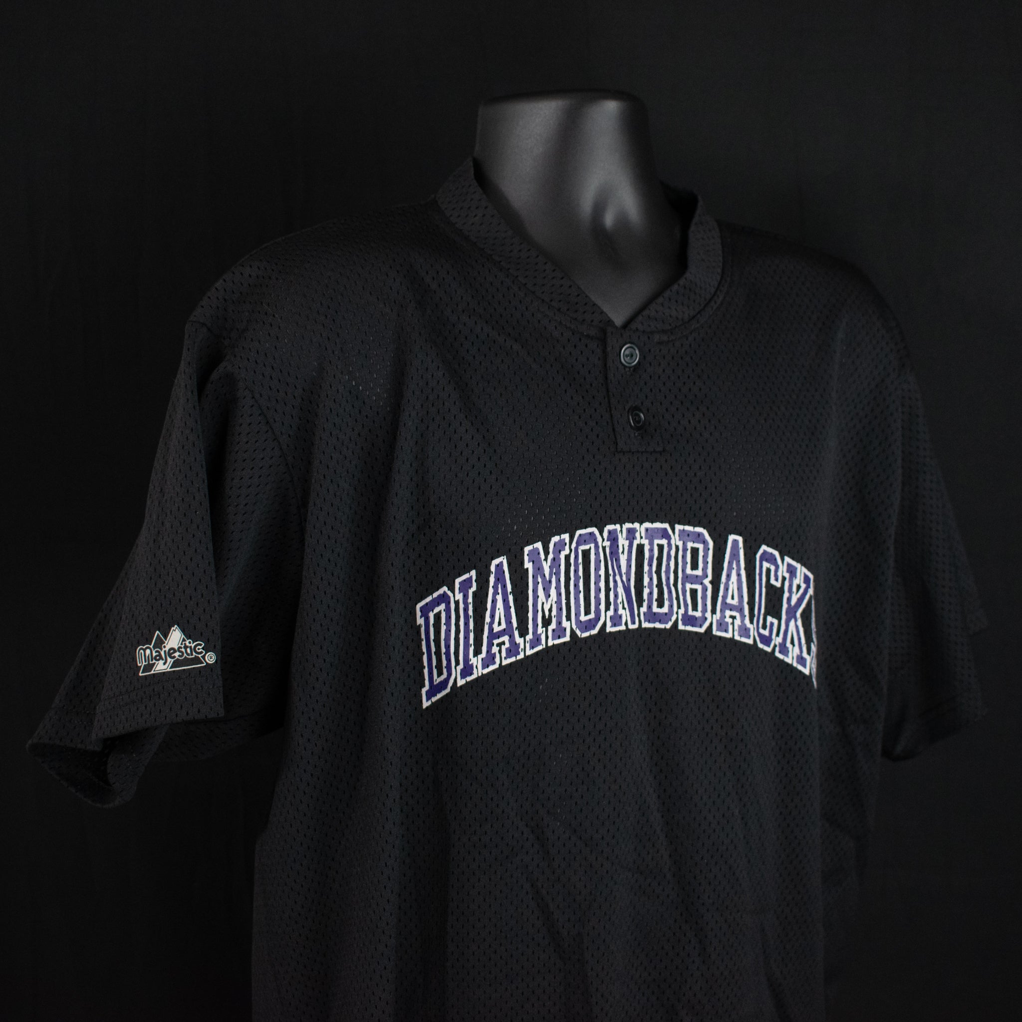 Arizona Diamondbacks Majestic Authentic Apparel XXL Button Up Jersey Shirt Black 3