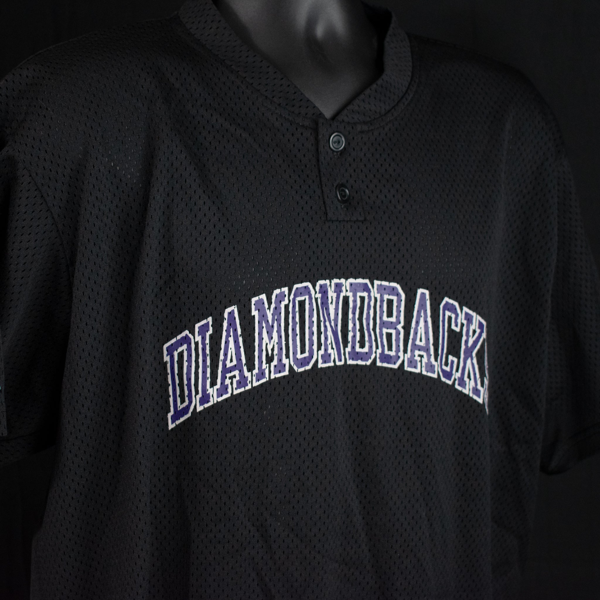 Arizona Diamondbacks Majestic Authentic Apparel XXL Button Up Jersey Shirt Black 3