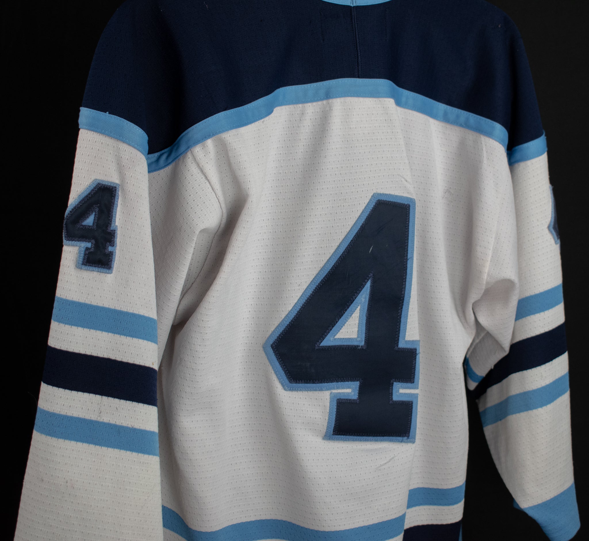 Flyers Hockey Jersey White Blue Medium HW Bauer Used Vintage Hockey Jersey