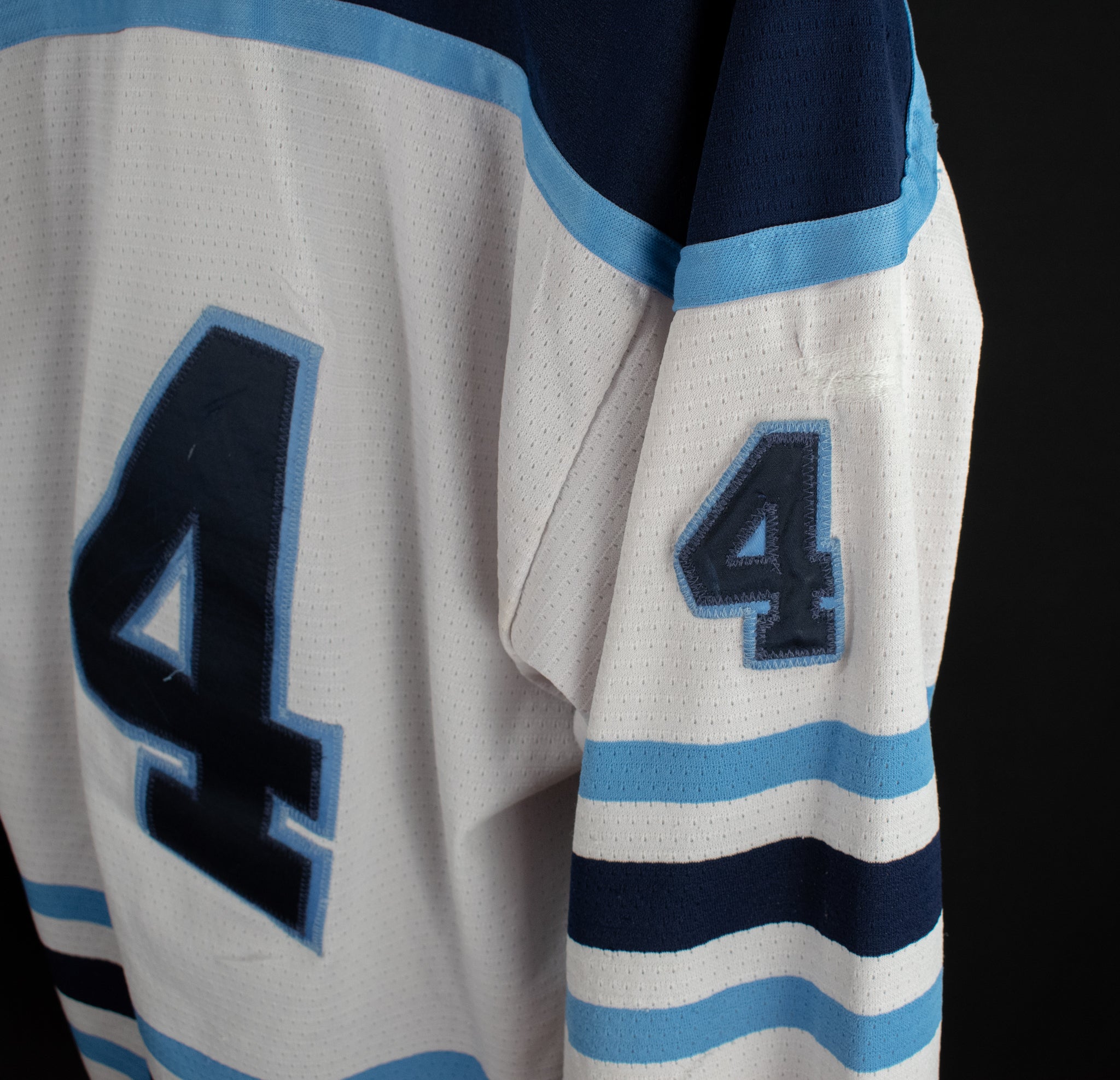 Flyers Hockey Jersey White Blue Medium HW Bauer Used Vintage Hockey Jersey