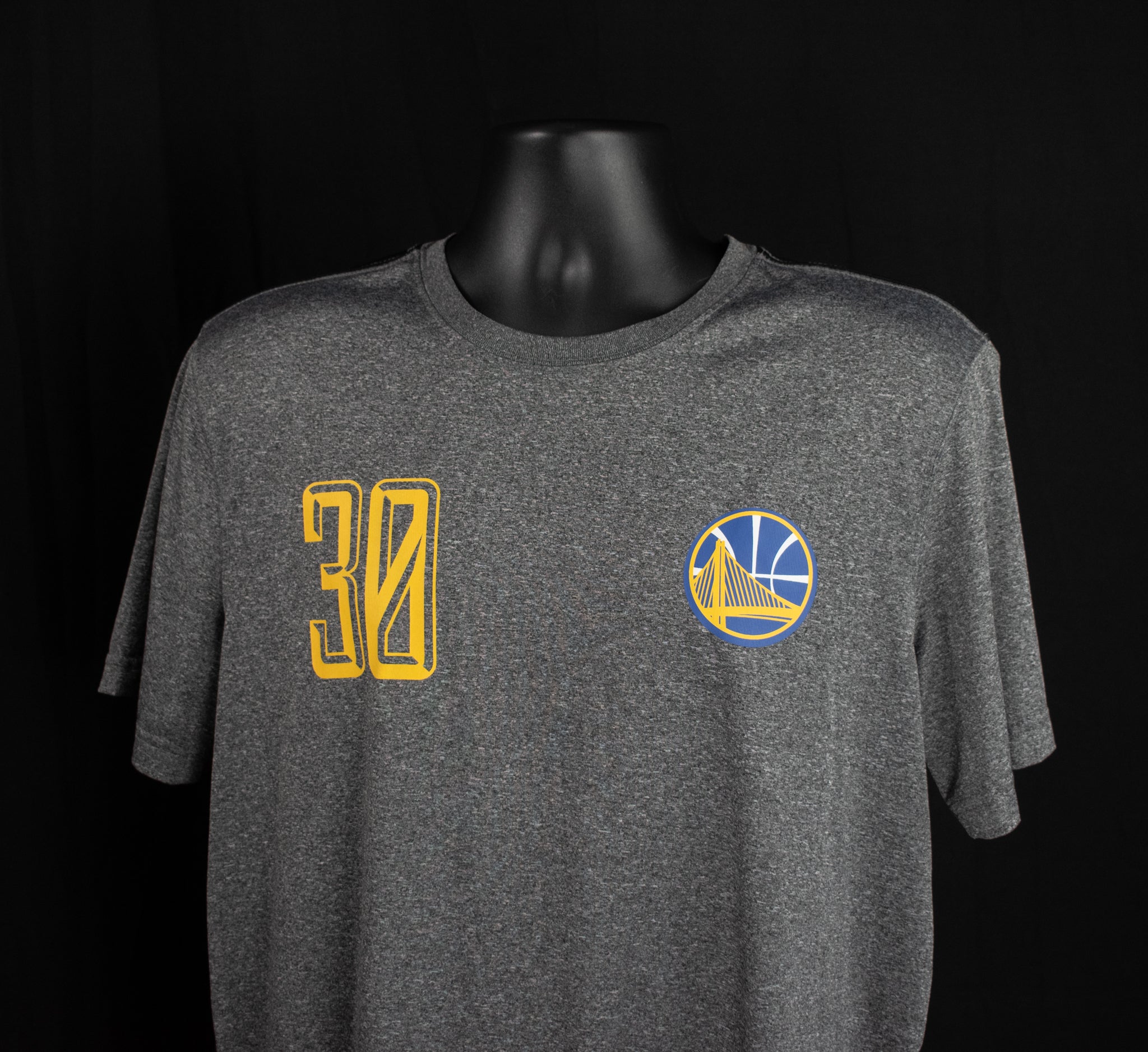 Golden State Basketball Shirt Large NBA 30 Steph Curry Lightweight Shirt Gray