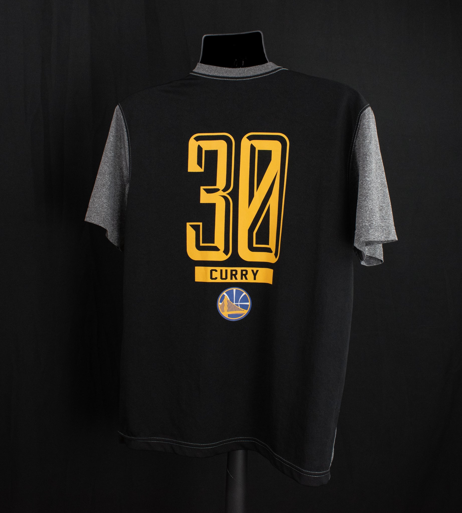 Golden State Basketball Shirt Large NBA 30 Steph Curry Lightweight Shirt Gray