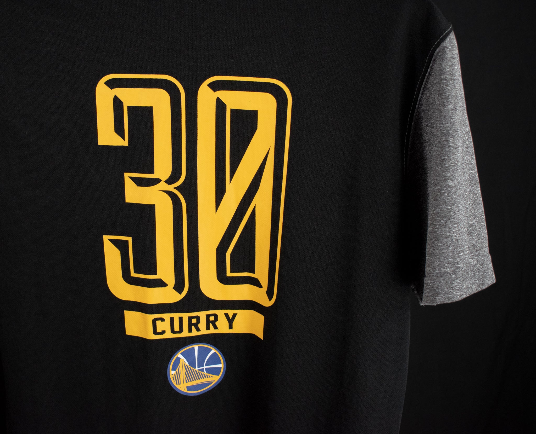 Golden State Basketball Shirt Large NBA 30 Steph Curry Lightweight Shirt Gray