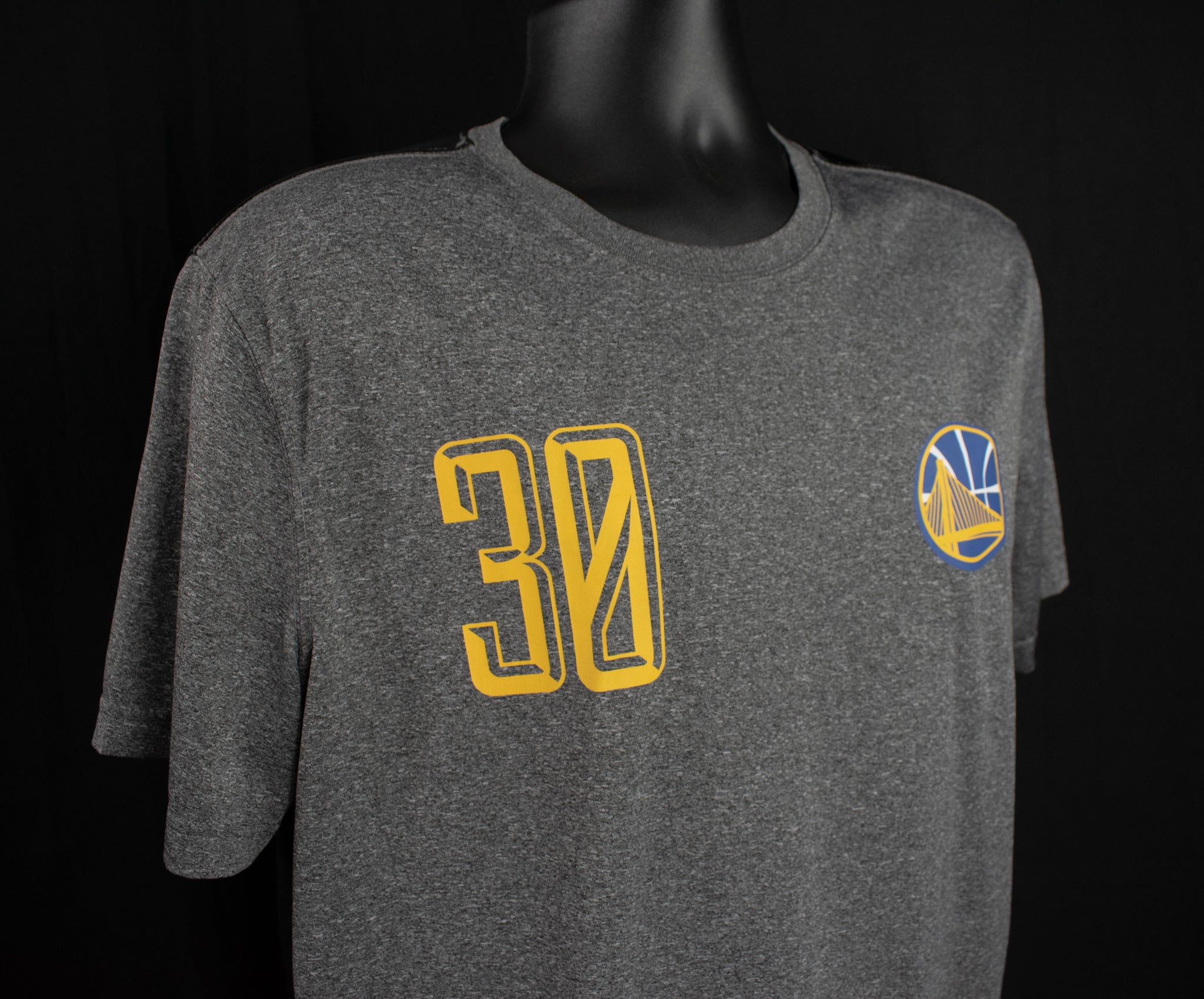 Golden State Basketball Shirt Large NBA 30 Steph Curry Lightweight Shirt Gray